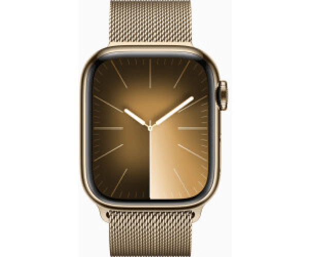 Apple-Watch-Series-9-GPS---Cellular-Cassa-41mm-in-Acciaio-inossidabile-Oro-con-Cinturino-Loop-Milanese