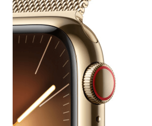 Apple-Watch-Series-9-GPS---Cellular-Cassa-41mm-in-Acciaio-inossidabile-Oro-con-Cinturino-Loop-Milanese