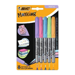 BIC 942865 marcatore permanente Tipo di punta Blu, Verde, Rosa, Viola, Giallo 5 pz