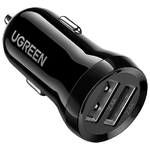 Ugreen 50875 Caricabatterie per dispositivi mobili MP4, Computer portatile Nero Accendisigari Auto