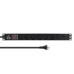 Lanview LVR-3MDK-SW-DK6 non classificato (19" rack mount power strip - ON/OFF Switch  1U 13A with - 6 x danish type K so