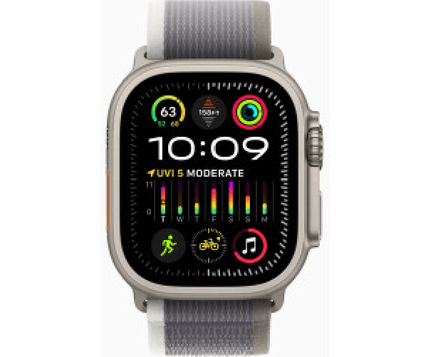 Apple-Watch-Ultra-2-GPS---Cellular-Cassa-49m-in-Titanio-con-Verde-Grigio-Trail-Loop---M-L