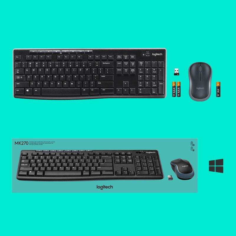 Logitech-Wireless-Combo-MK270-tastiera-Mouse-incluso-RF-Wireless-QWERTY-US-International-Nero-Argento