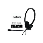 Nilox CHAT LIVE 2 Cuffie Auricolare Connettore 3.5 mm Nero