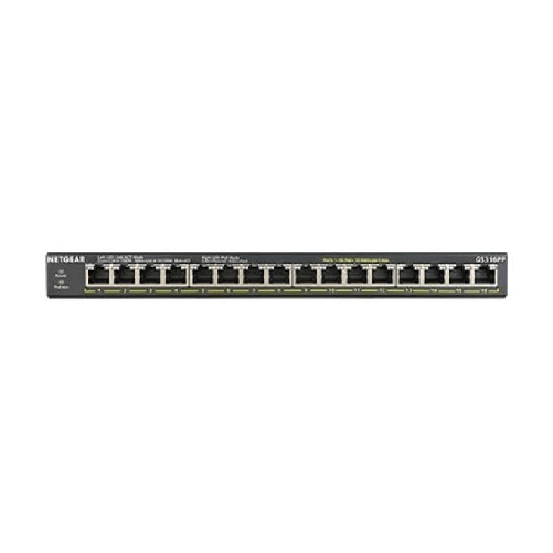 NETGEAR-GS316PP-Non-gestito-Gigabit-Ethernet--10-100-1000--Supporto-Power-over-Ethernet--PoE--Nero