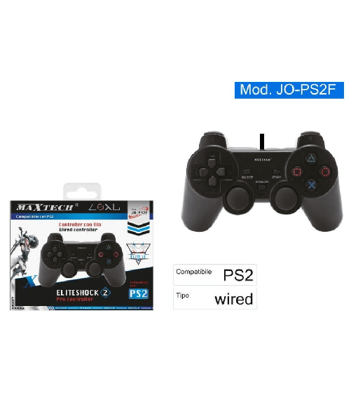Maxtech-joystick Con Filo Ps2 Joypad Controller Compatibile Playstation 2 Maxtech Jo-ps2f -