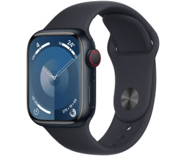 Apple-Watch-Series-9-GPS---Cellular-Cassa-41mm-in-Alluminio-Mezzanotte-con-Cinturino-Sport-Mezzanotte---M-L