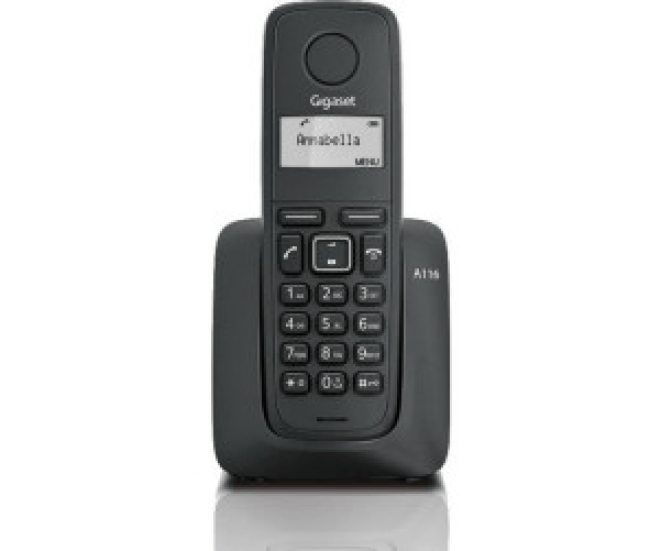 Gigaset-A116-Telefono-DECT-Identificatore-di-chiamata-Nero