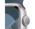 Apple-Watch-Series-9-GPS---Cellular-Cassa-45mm-in-Alluminio-Argento-con-Cinturino-Sport-Blu-Tempesta---M-L