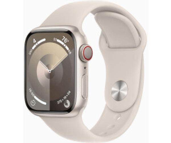 Apple-Watch-Series-9-GPS---Cellular-Cassa-41mm-in-Alluminio-Galassia-con-Cinturino-Sport-Galassia---S-M