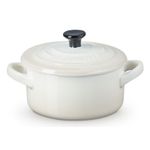 Le Creuset Mini Cocotte Rotonda in Gres Vetrificato 250ml 10cm Bianco