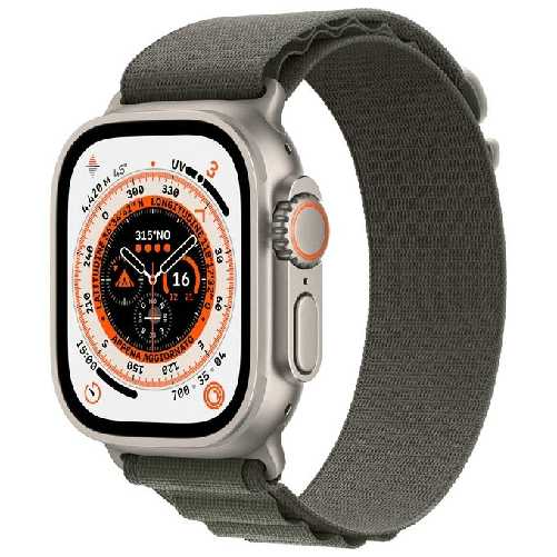 Apple-Watch-Ultra-GPS---Cellular-49mm-Cassa-in-Titanio-con-Cinturino-Alpine-Loop-Verde---Small