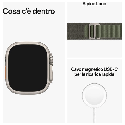 Apple-Watch-Ultra-GPS---Cellular-49mm-Cassa-in-Titanio-con-Cinturino-Alpine-Loop-Verde---Small