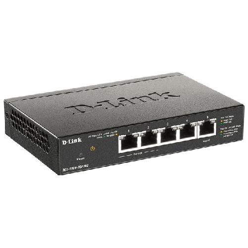 D-Link-DGS-1100-05PDV2-switch-di-rete-Gestito-Gigabit-Ethernet--10-100-1000--Supporto-Power-over-Ethernet--PoE--Nero