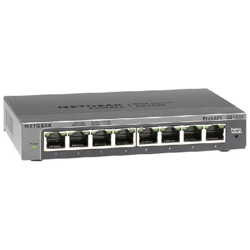 NETGEAR-GS108E-Gestito-Gigabit-Ethernet--10-100-1000--Nero