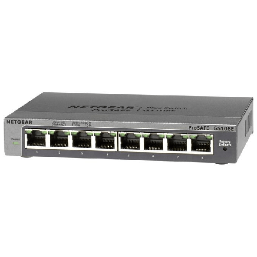 NETGEAR-GS108E-Gestito-Gigabit-Ethernet--10-100-1000--Nero