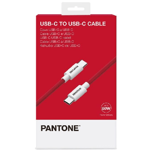 Pantone-PT-CTC002-5R1-cavo-USB-15-m-USB-C-Rosso