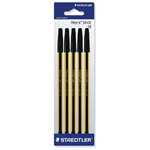 Staedtler-Blister-con-5-penne-a-sfera-noris-nere