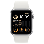 Apple-Watch-SE-GPS-40mm-Cassa-in-Alluminio-color-Argento-con-Cinturino-Sport-Band-Bianco---Regular