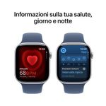 Apple-Watch-Series-10-Serie-10-GPS-46mm-Cassa-in-Alluminio-Color-Argento-con-Denim-Sport-Band---S-M