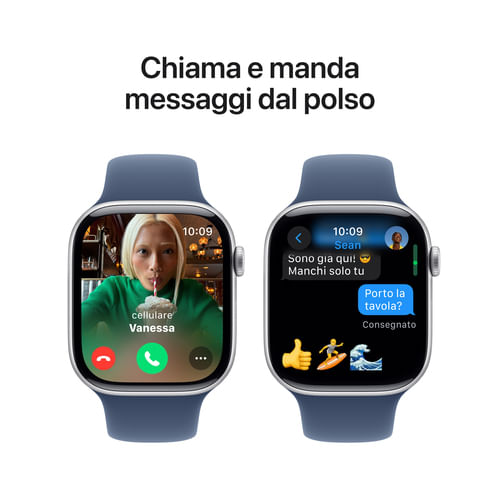 Apple-Watch-Series-10-Serie-10-GPS-46mm-Cassa-in-Alluminio-Color-Argento-con-Denim-Sport-Band---S-M