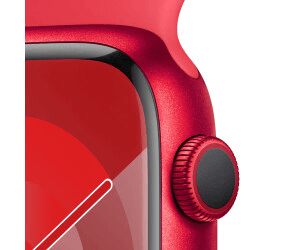 Apple-Watch-Series-9-GPS-Cassa-45m-in-Alluminio--PRODUCT-RED-con-Cinturino-Sport-Band--PRODUCT-RED---M-L