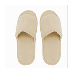 Cleafe-coppia Pantofole Ciabatte Bagno In Tessuto Beige Taglia 39-45 Stanza Hotel 79681 -