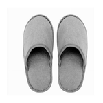 Cleafe-coppia Pantofole Ciabatte Bagno Chiuse Tessuto Grigio Taglia 39-45 Stanza 79695 -