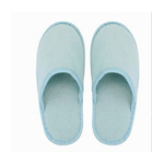 Cleafe-coppia Pantofole Ciabatte Bagno Chiuse Tessuto Azzurro Taglia 35-40 Stanza 79688 -