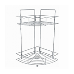 Cleafe-mensola Angolare Doccia A 2 Ripiani Portaoggetti In Metallo Scaffale Bagno 59259 -