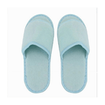 Cleafe-coppia Pantofole Ciabatte Bagno Tessuto Azzurro Taglia 35-40 Stanza Hotel 79676 -