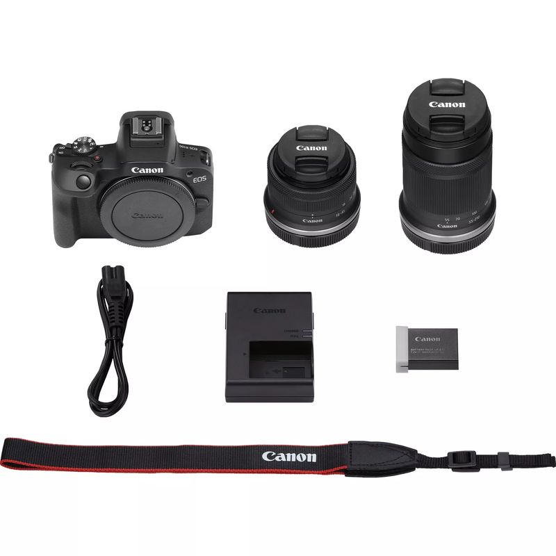 Canon-EOS-R100---RF-S-18-45mm-F4.5-6.3-IS-STM---RF-S-55-200mm-F5-7.1-IS-STM-Kit-MILC-241-MP-CMOS-6000-x-4000-Pixel-Nero