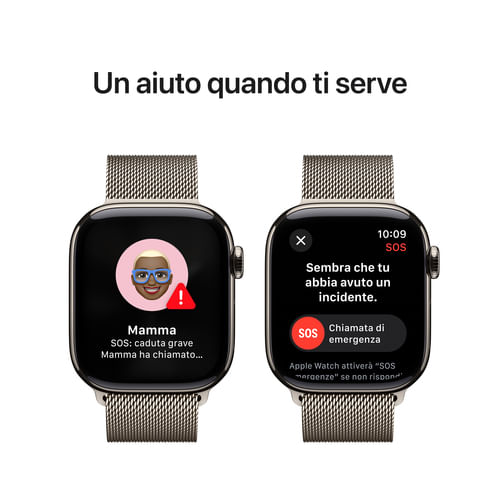 Apple-Watch-Series-10-Serie-10-GPS---Cellular-42mm-Cassa-in-Titanio-con-Loop-in-maglia-milanese