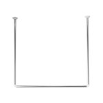 BASTONE PER TENDA DOCCIA 3 LATI IN ACCIAIO INOX Acciaio Inox 80x80x80 cm