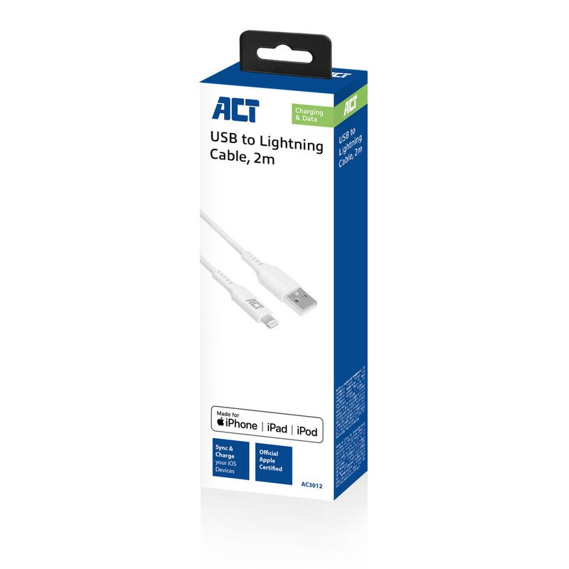 ACT-AC3012-Cavo-Lightning-2-m-Wit