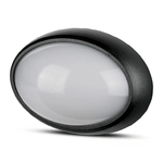 V-TAC Plafoniera LED Ovale 12W Colore Nero 3000K IP54