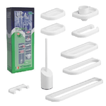 KIT ACCESSORI BAGNO SERIE LUCA MOD.NEW 9 PZBianco