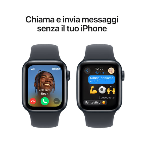 Apple-Watch-SE-GPS---Cellular-40mm-Cassa-Alluminio-Mezzanotte-con-Mezzanotte-Sport-Band---M-L