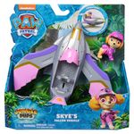 Spin Master PAW Patrol Jungle Pups, Falcon Vehicle di Skye, jet giocattolo con action figure da collezione