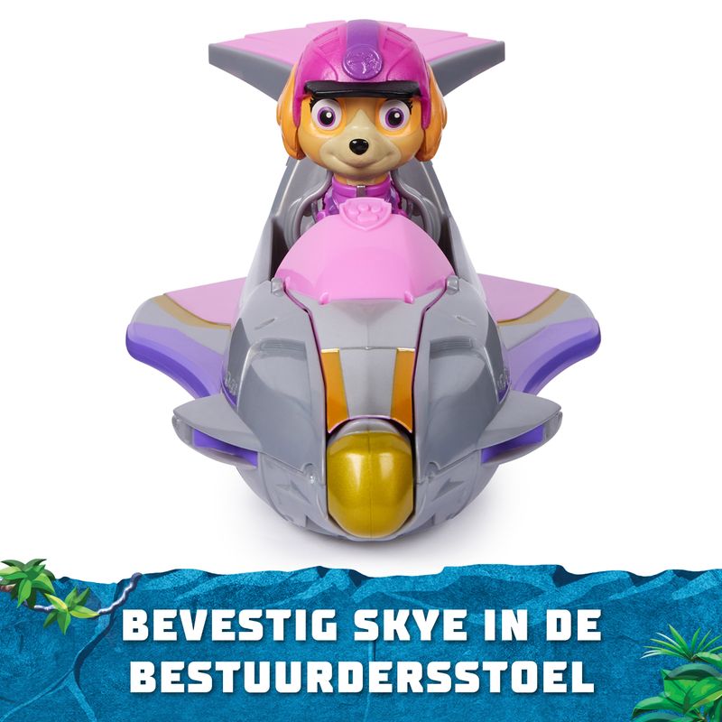 PAW-Patrol-Jungle-Pups-Falcon-Vehicle-di-Skye-jet-giocattolo-con-action-figure-da-collezione-giocattoli-per-bambini-e-bambine-dai-3-anni-in-su