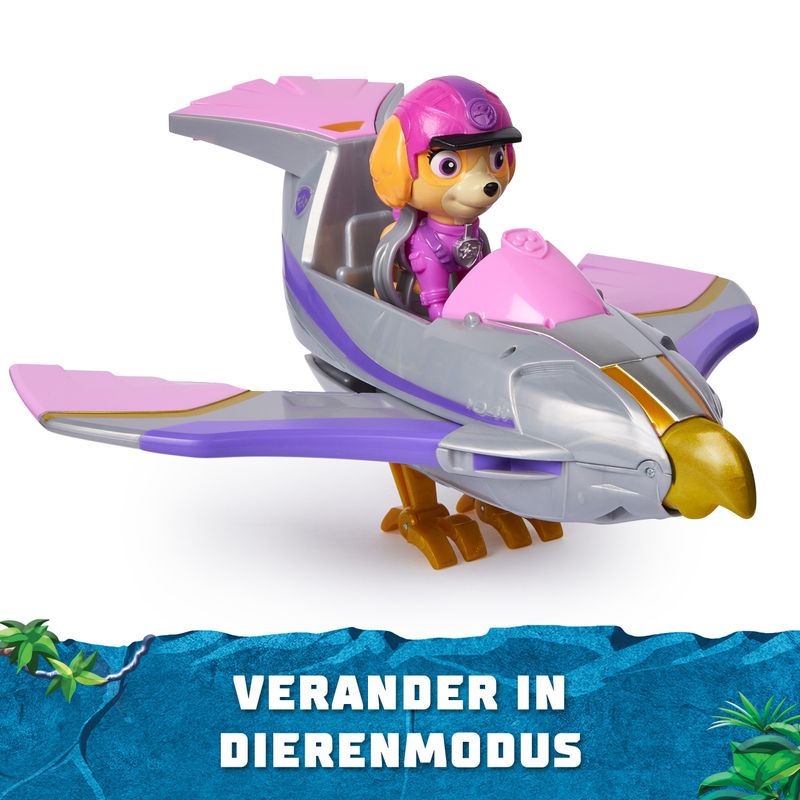 PAW-Patrol-Jungle-Pups-Falcon-Vehicle-di-Skye-jet-giocattolo-con-action-figure-da-collezione-giocattoli-per-bambini-e-bambine-dai-3-anni-in-su