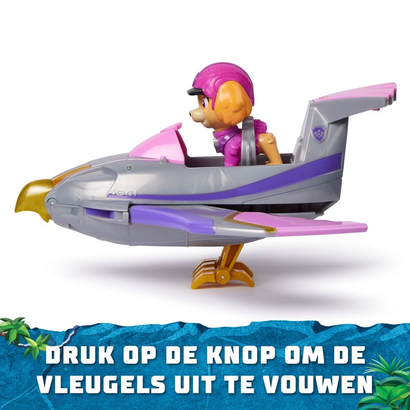 PAW-Patrol-Jungle-Pups-Falcon-Vehicle-di-Skye-jet-giocattolo-con-action-figure-da-collezione-giocattoli-per-bambini-e-bambine-dai-3-anni-in-su