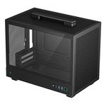 DeepCool CH160 Small Form Factor SFF Nero (DeepCool CH160 Ultra-Portable Gaming Case Black Micro Tower with Tempered Gla