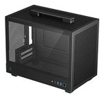 DeepCool-CH160-Small-Form-Factor-SFF-Nero--DeepCool-CH160-Ultra-Portable-Gaming-Case-Black-Micro-Tower-with-Tempered-Gla