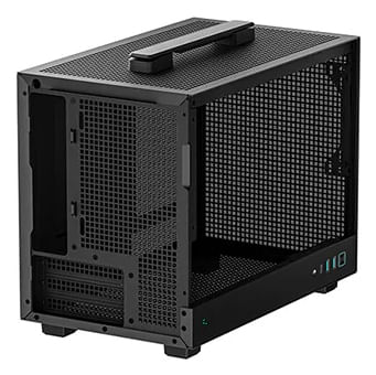 DeepCool-CH160-Small-Form-Factor-SFF-Nero--DeepCool-CH160-Ultra-Portable-Gaming-Case-Black-Micro-Tower-with-Tempered-Gla