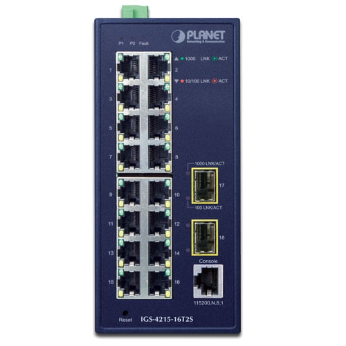 PLANET-IGS-4215-16T2S-switch-di-rete-Gestito-L2-L4-Gigabit-Ethernet-10-100-1000-Blu--IP30-Industrial-L2-L4-16-Port---10-