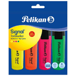 Pelikan 804707 evidenziatore 4 pz Punta smussata Colori assortiti