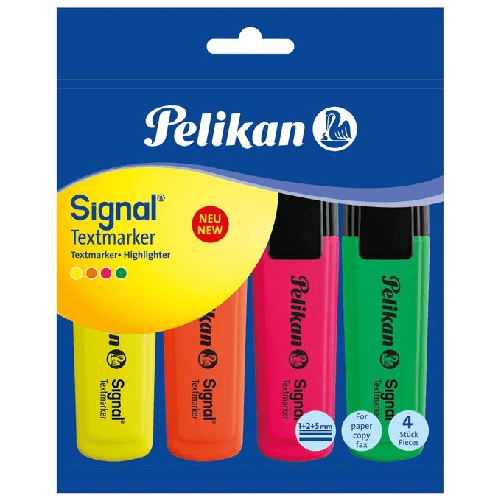 Pelikan-804707-evidenziatore-4-pz-Punta-smussata-Colori-assortiti