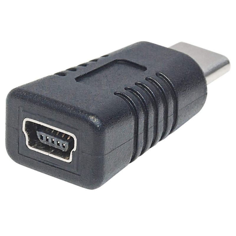 Manhattan-354677-adattatore-per-inversione-del-genere-dei-cavi-USB-C-USB-Mini-B-Nero--USB-C-TO-MINI-B-ADAPTER----MALE-FE