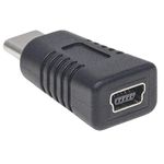 Manhattan-354677-adattatore-per-inversione-del-genere-dei-cavi-USB-C-USB-Mini-B-Nero--USB-C-TO-MINI-B-ADAPTER----MALE-FE